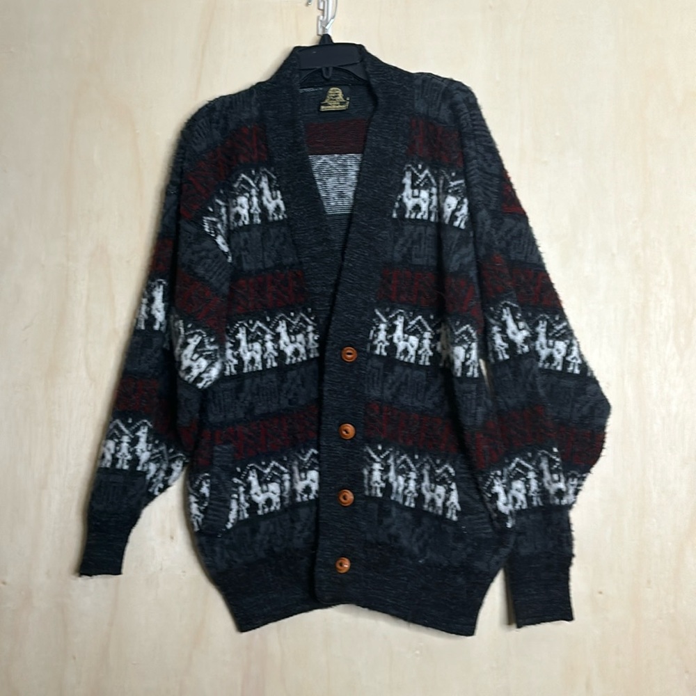 OTOVALO Tejidos Ruminahui Heavy Knit Wool Cardigan